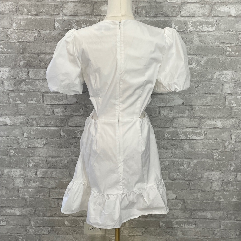 Wayf White Cutout Ruffle Dress - Picture 4 of 6